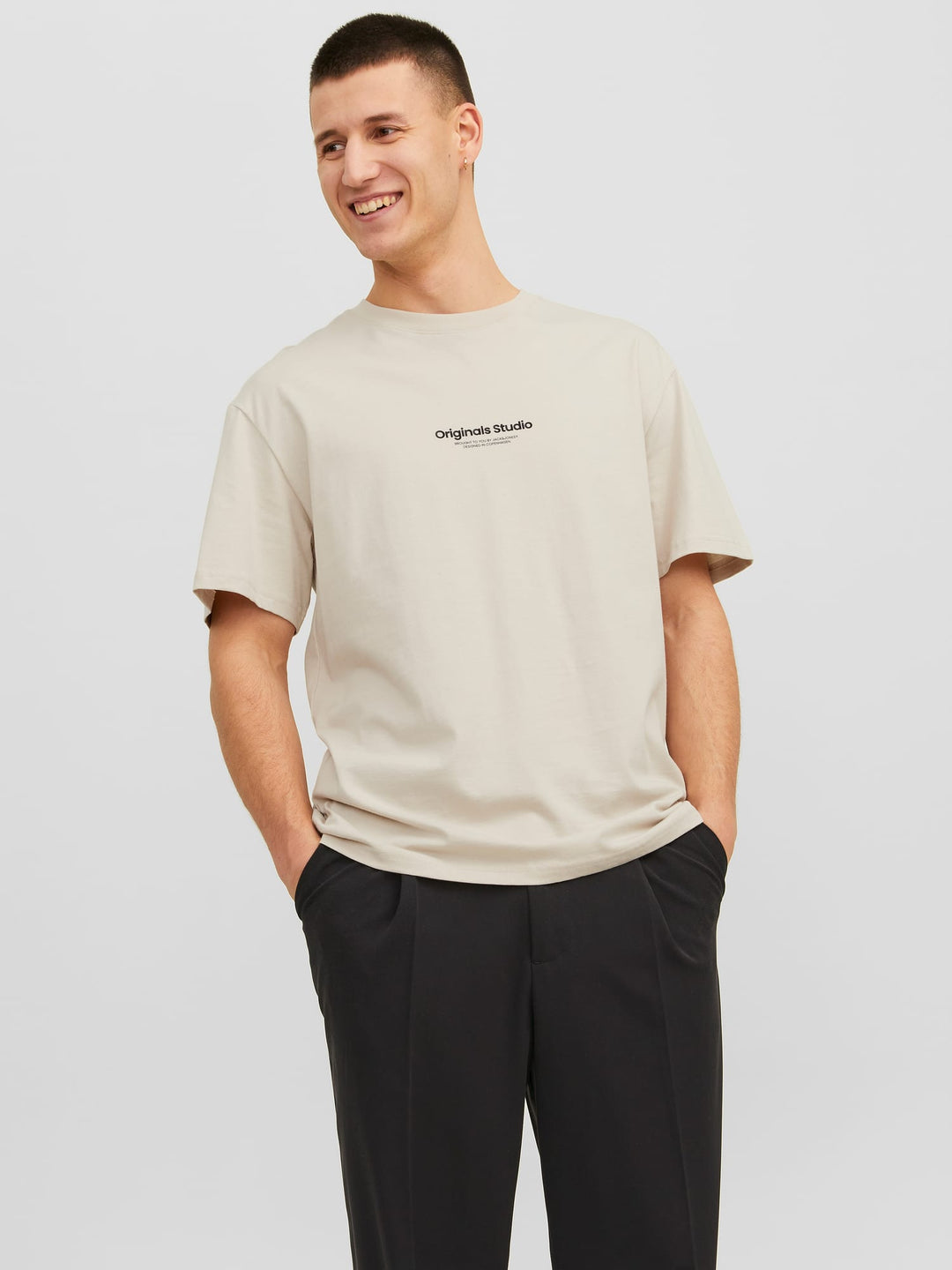 Jack & Jones JORVESTERBRO T-shirt beige – heren