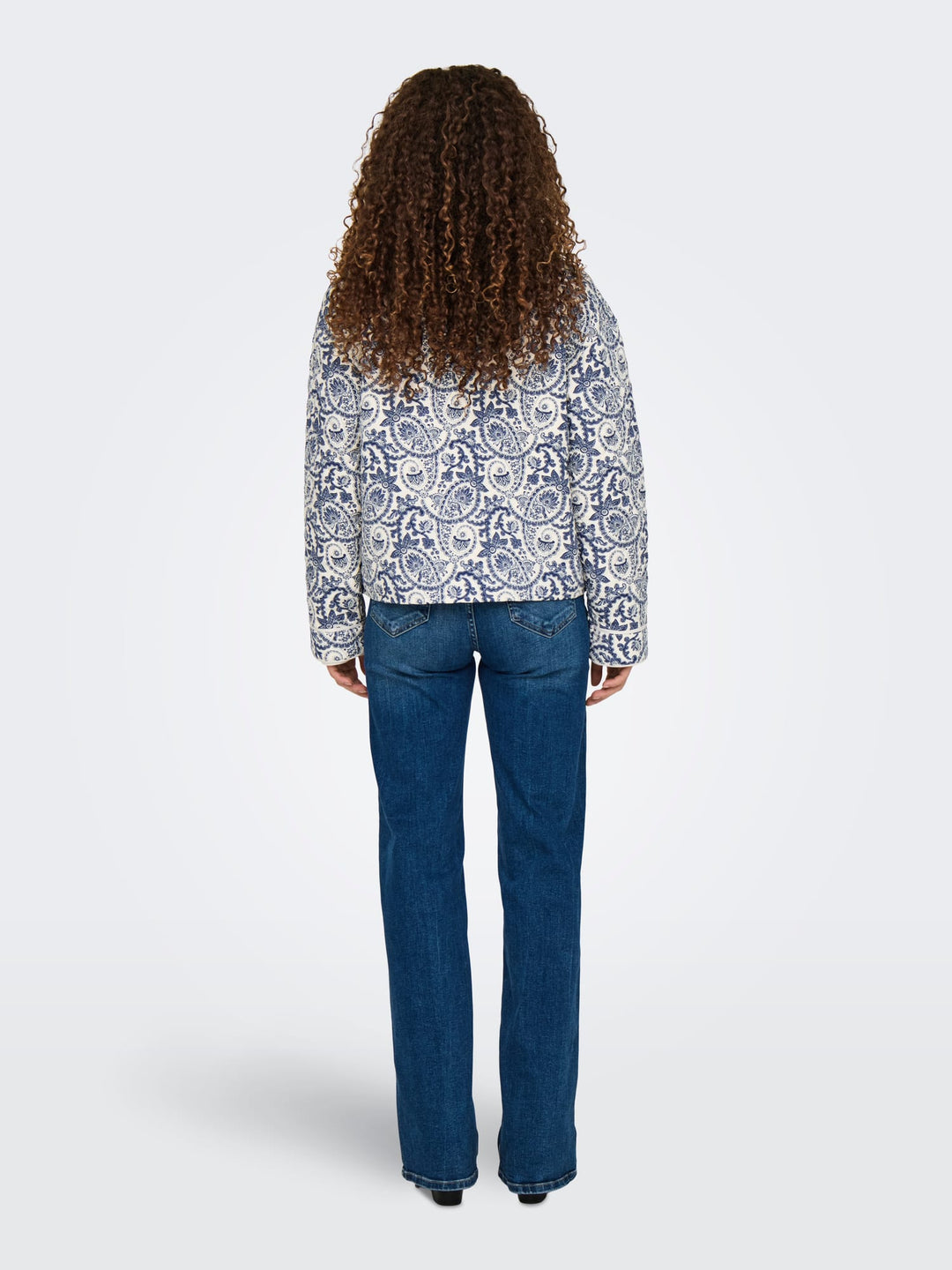 Only Hallie Gequilte Jas Dames - Blauw Dessin