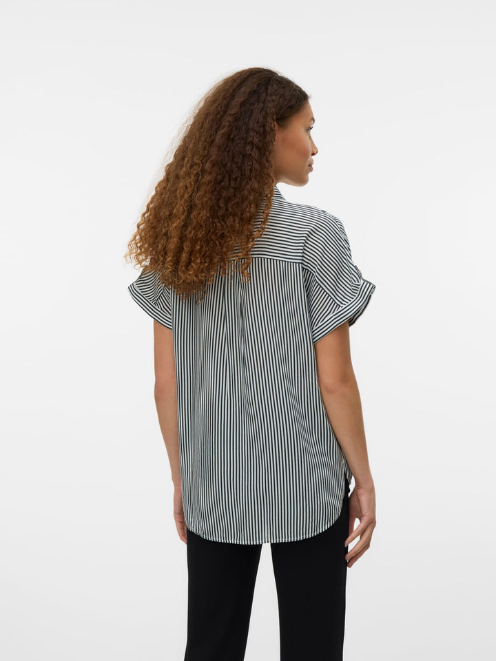 VERO MODA 10310139 Bumpy blouse k/m dames - groen dessin