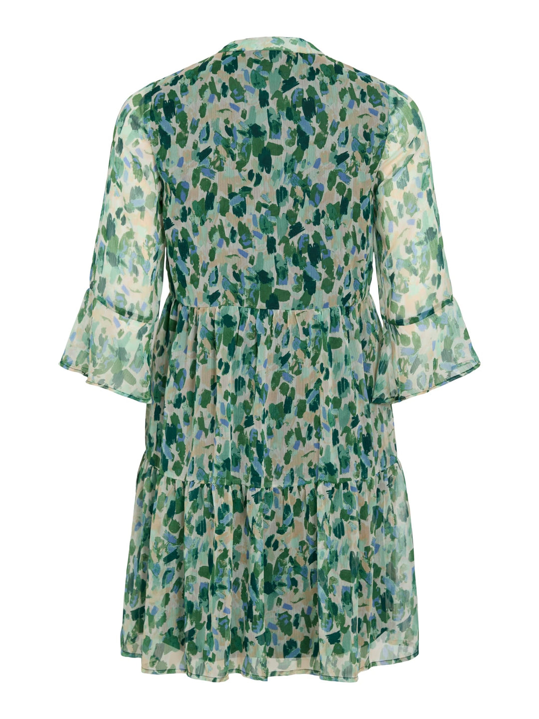Vila 14116167 Emma jurk kort dames – groen dessin