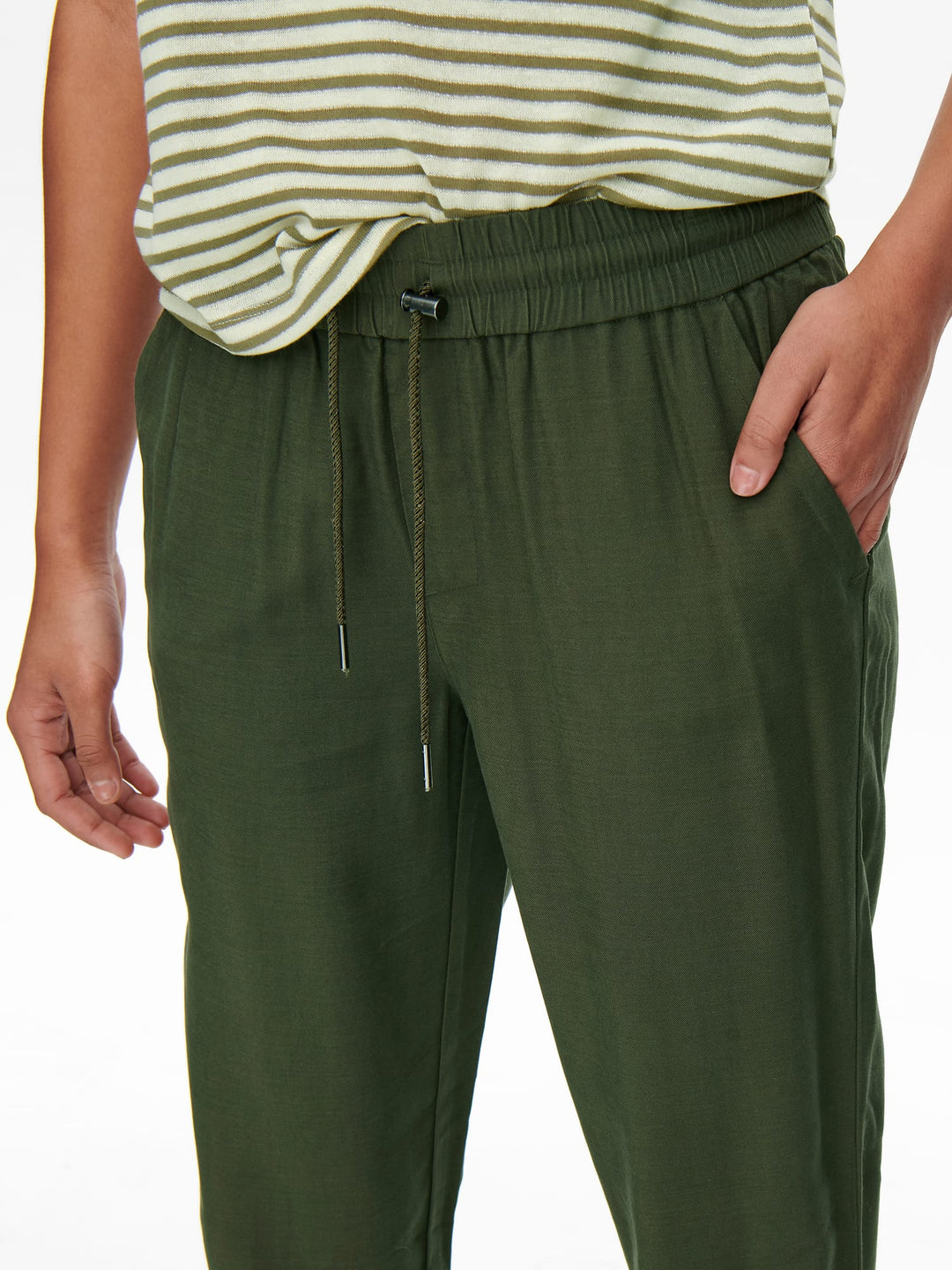 Only kelda-emery broek met wijde pijpen – dames - Donkergroen - L30