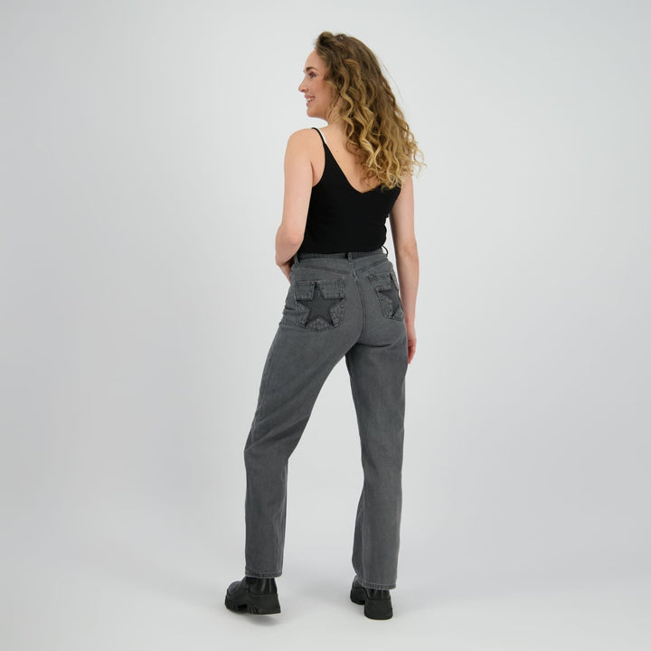 Raizzed Straight Jeans Star grey denim – dames - L32