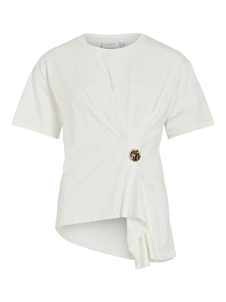 Vila 14114786 Kalmara t-shirt off-white – dames
