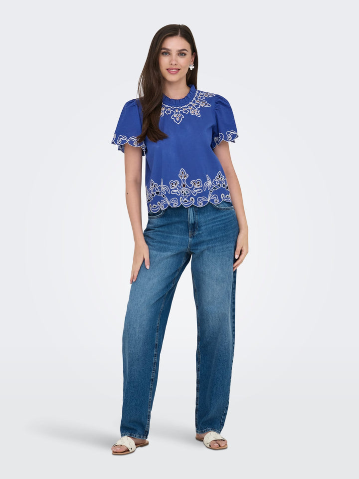 Jacqueline de Yong Vera top kobalt – dames