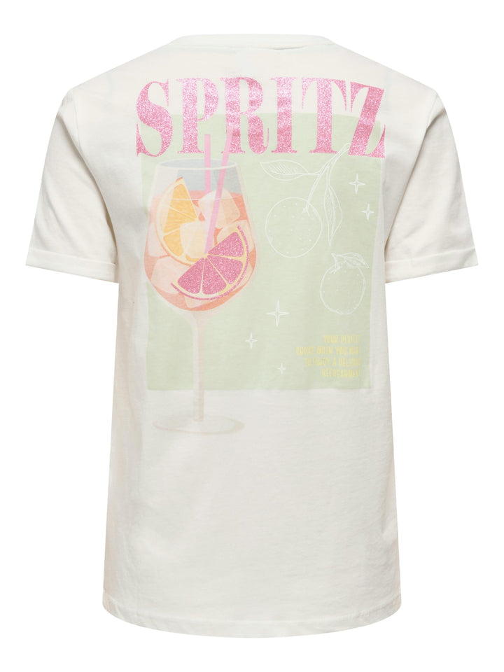 Only Kira t-shirt off-white – dames