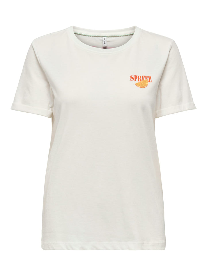 Only 15291465 Kira t-shirt off-white – dames