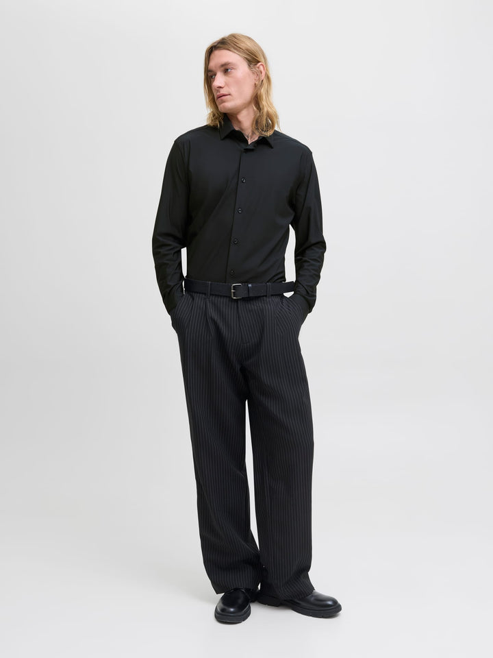 Jack &amp; Jones 12282199 Blaactive overhemd l/m zwart – heren