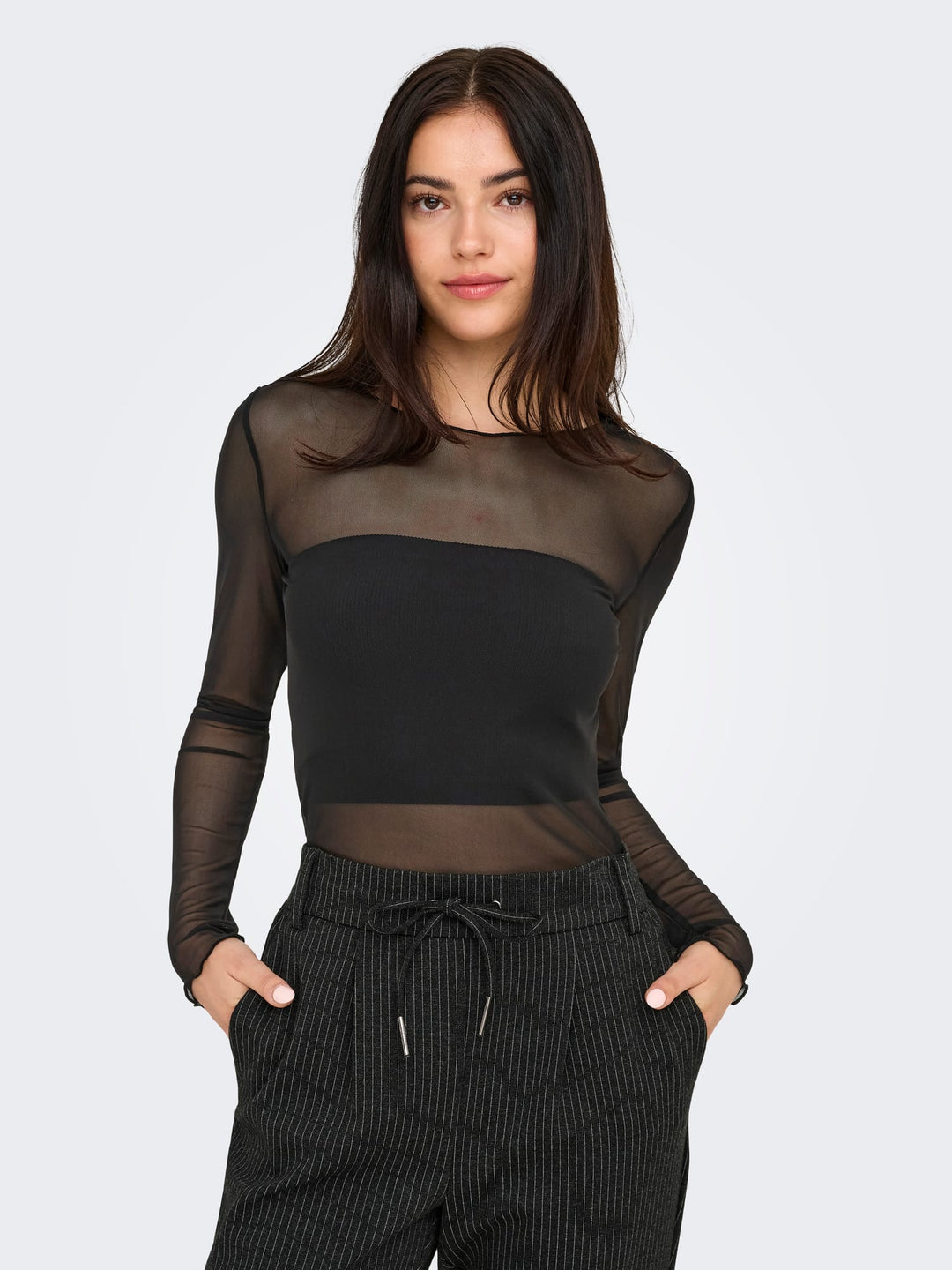 Jacqueline de Yong 15356004 Elsa t-shirt l/m zwart