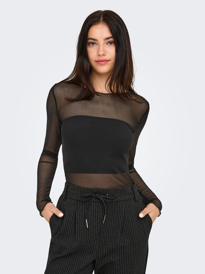 Jacqueline de Yong 15356004 Elsa t-shirt l/m zwart