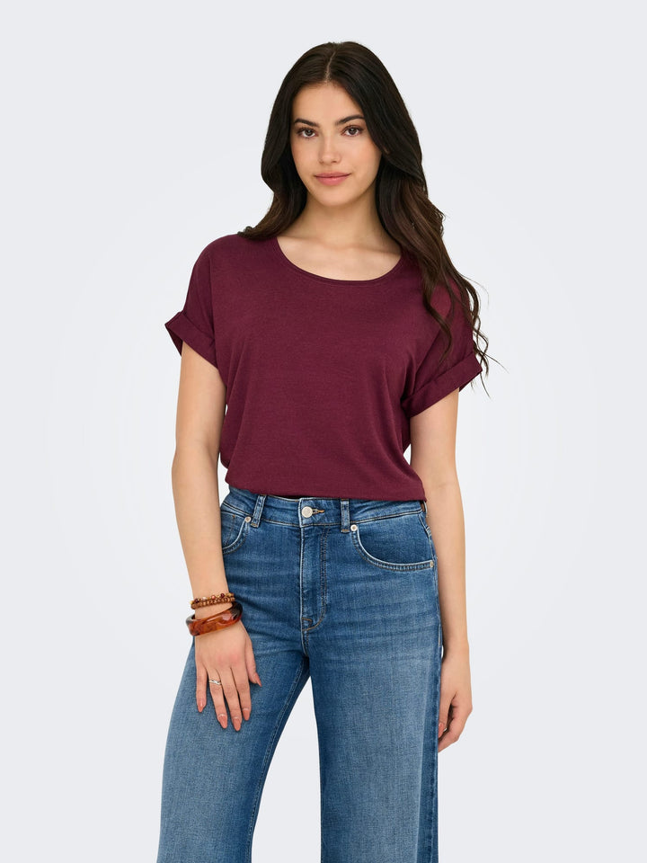 Only 15106662 moster t-shirt k/m bordeaux