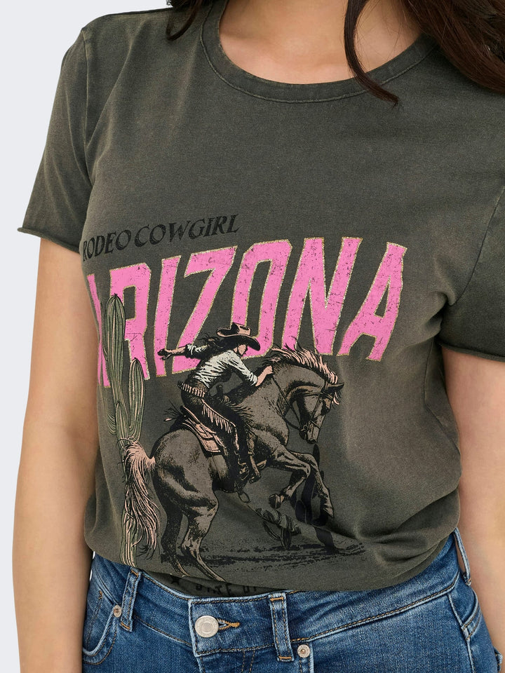 Only 15215721 Lucy T-shirt antraciet – dames