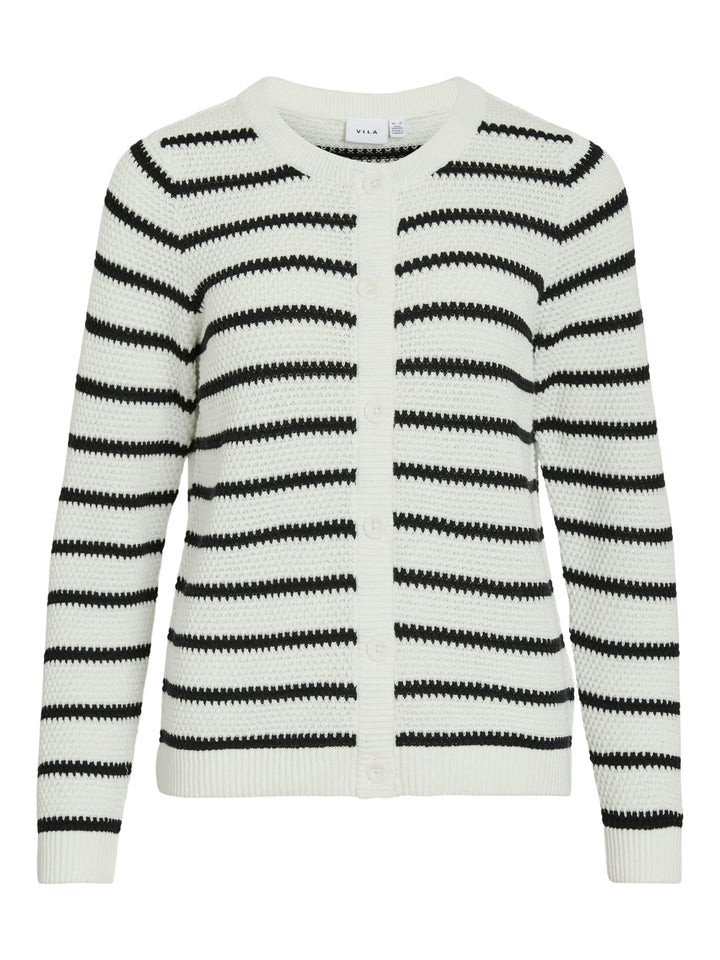 Vila Dalo vest gebreid dames – wit dessin