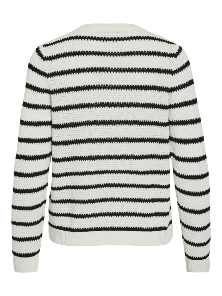 Vila Dalo vest gebreid dames – wit dessin