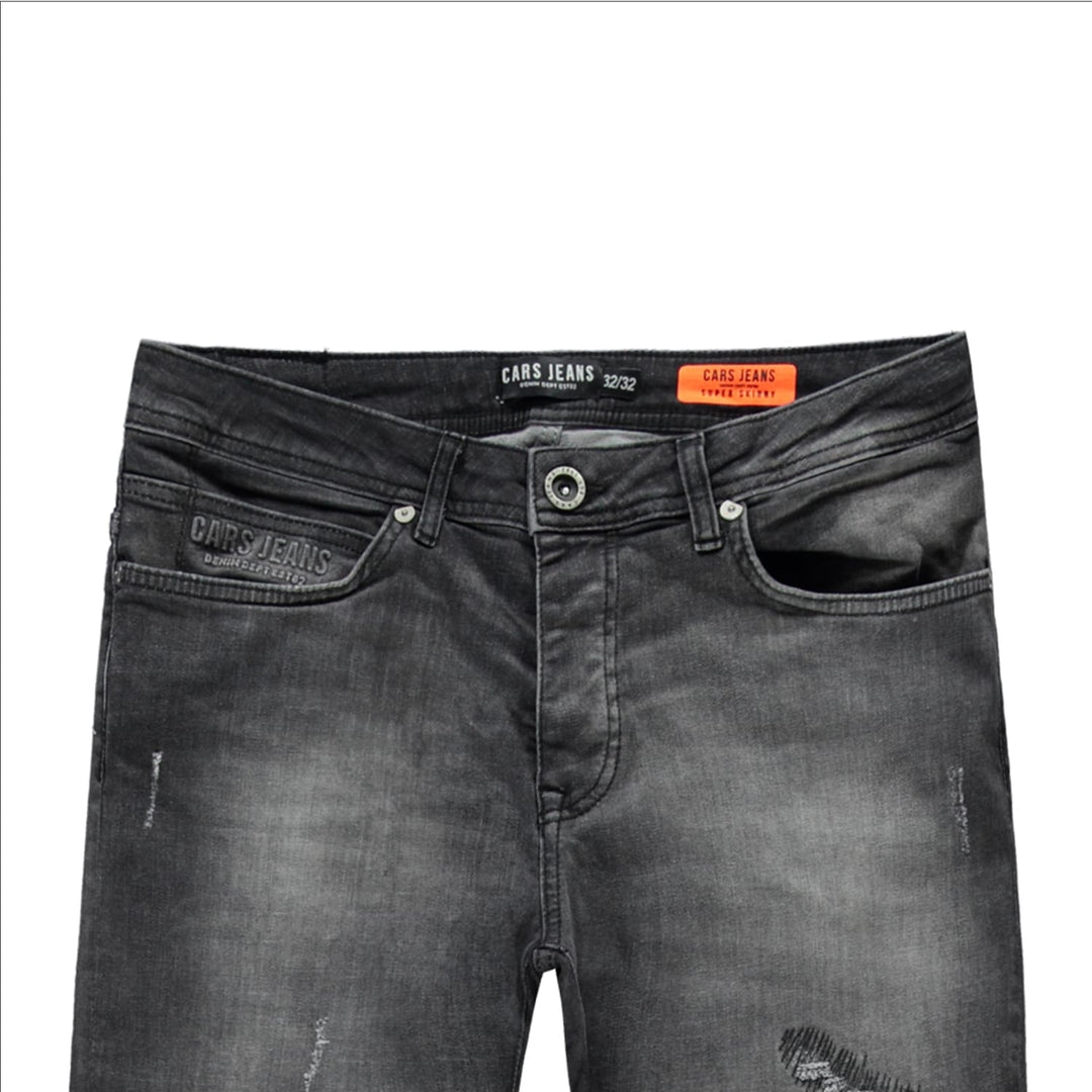 Cars men jeans Aron super skinny fit - heren - Black Denim - L32