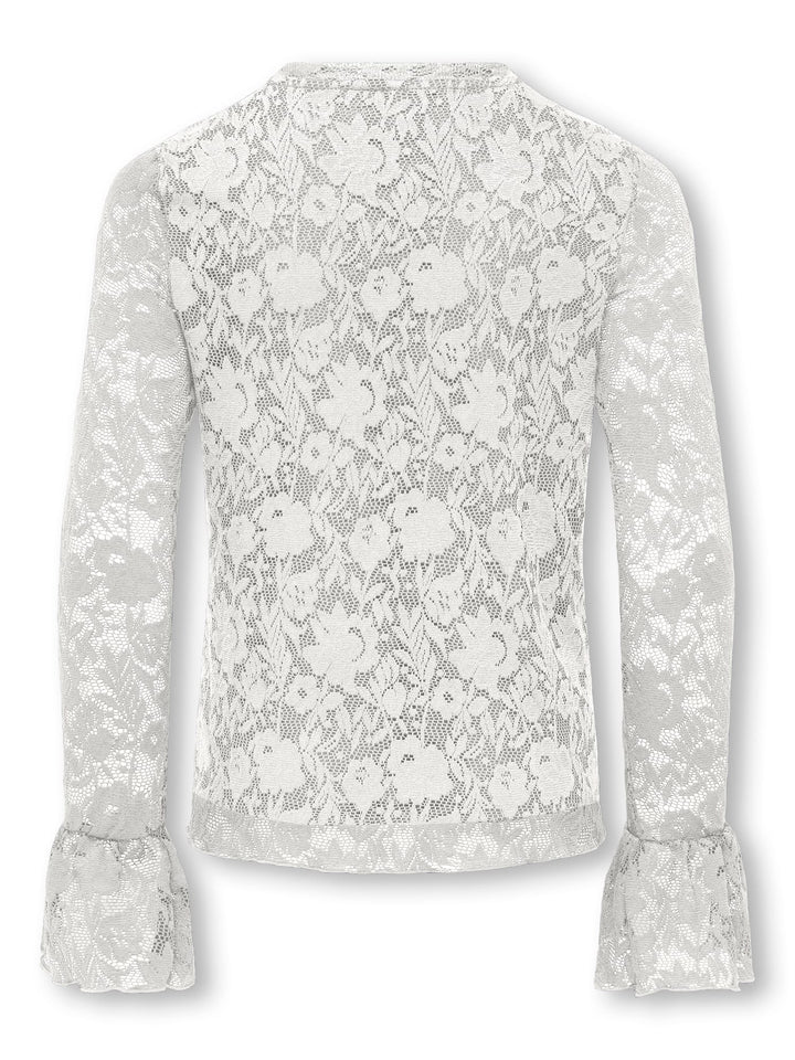 Kids Only Toos T-shirt l/m off-white – meisjes