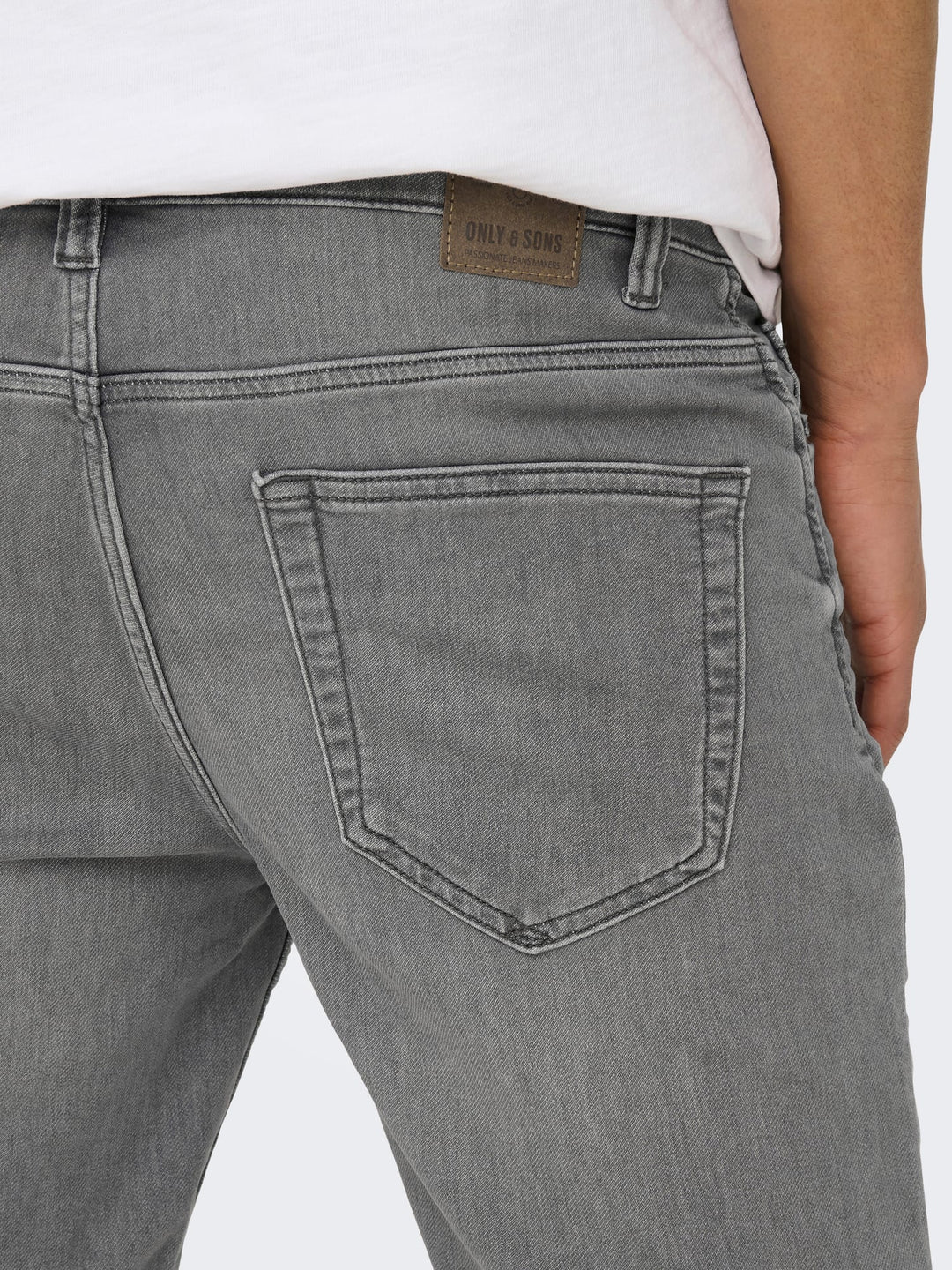 ONLY & SONS jogger shorts grey denim – heren