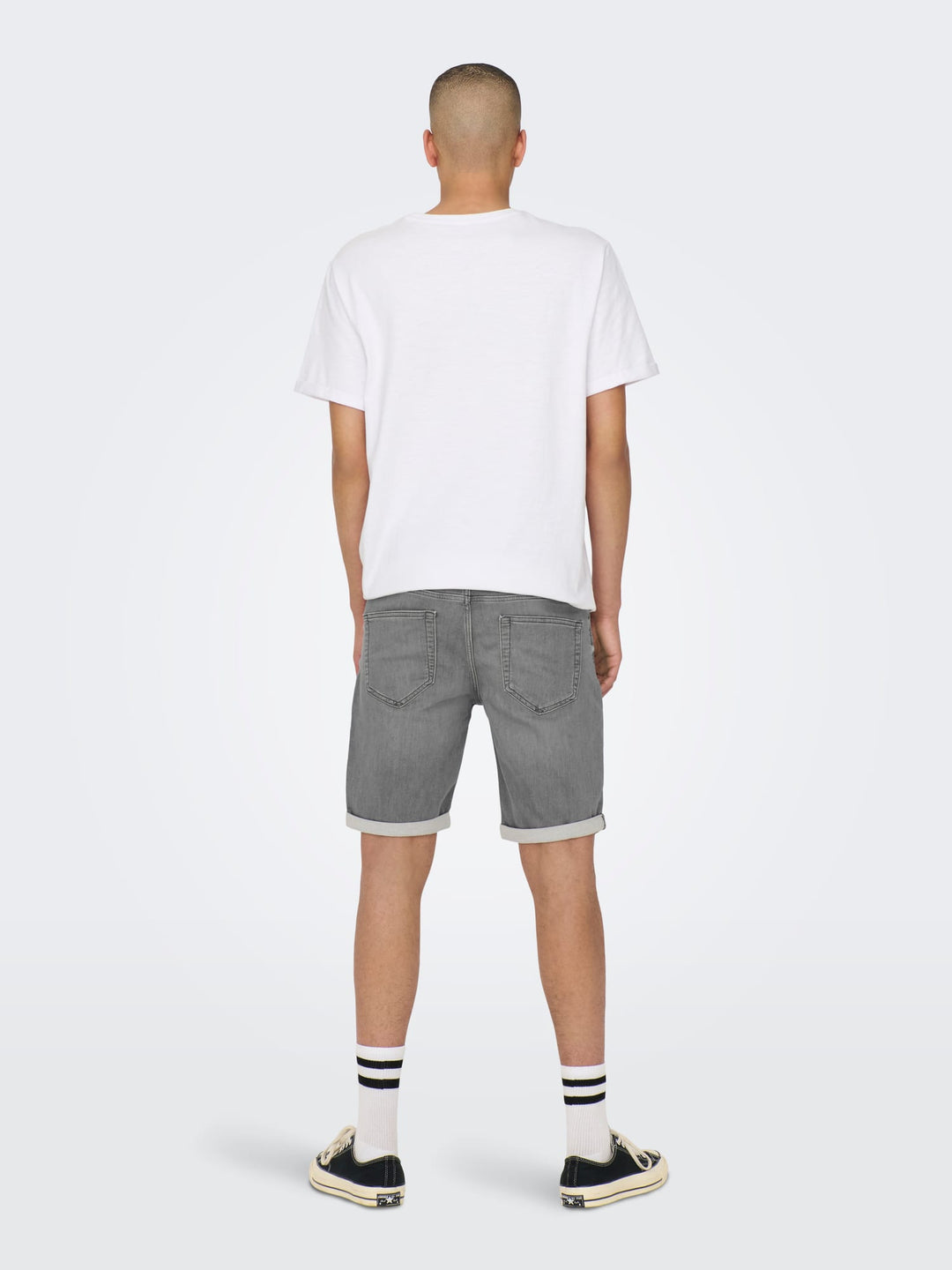 ONLY & SONS jogger shorts grey denim – heren