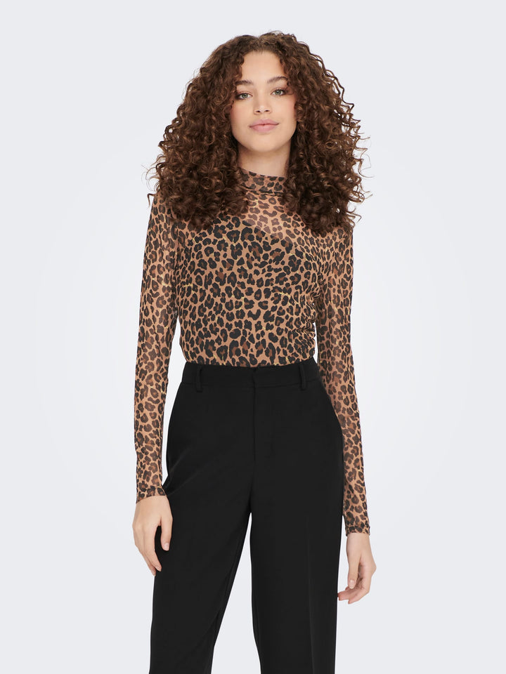 Jacqueline de Yong Penelope top bruin dessin – dames