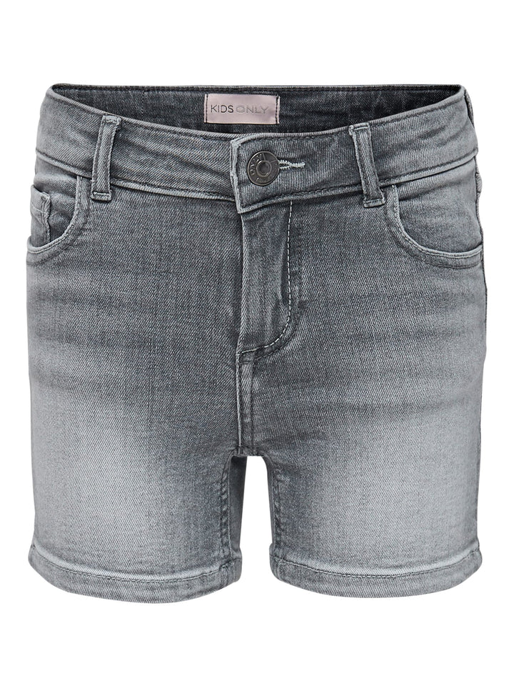 Kids Only KONMILA HW shorts grey denim – meisjes