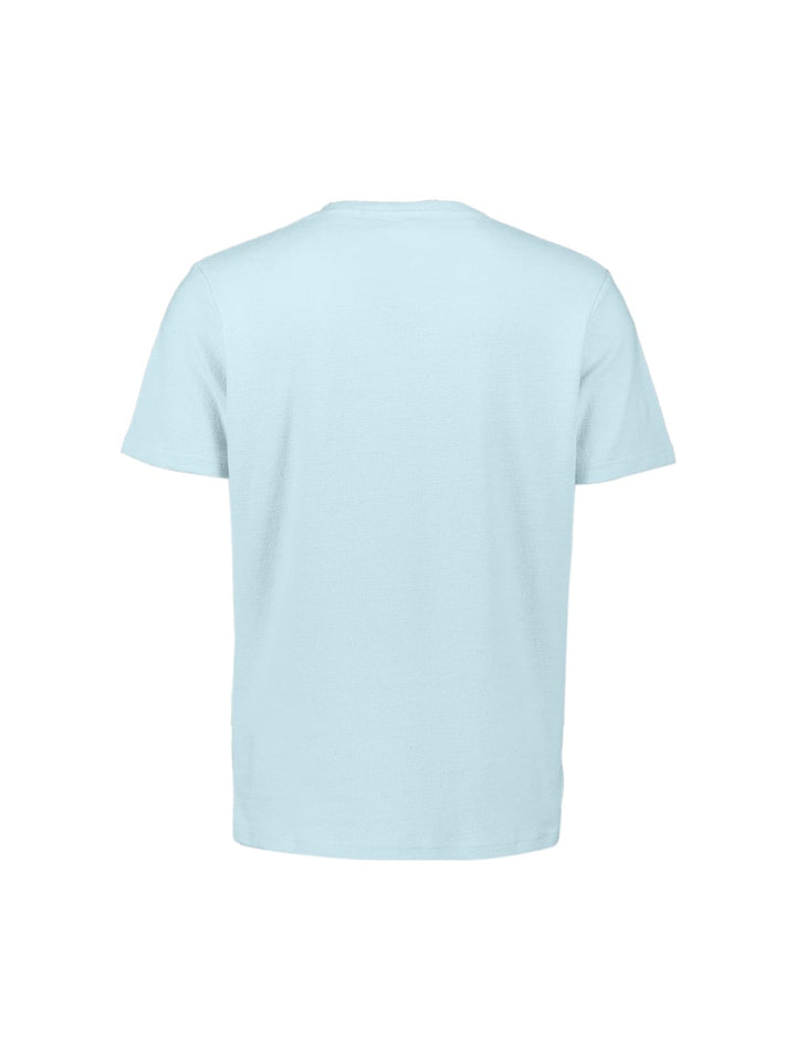 No Excess T-Shirt Crewneck Solid Jacquard lichtblauw – heren