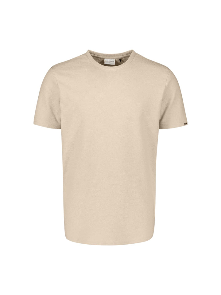 No Excess T-Shirt Crewneck Solid Jacquard – heren - Beige