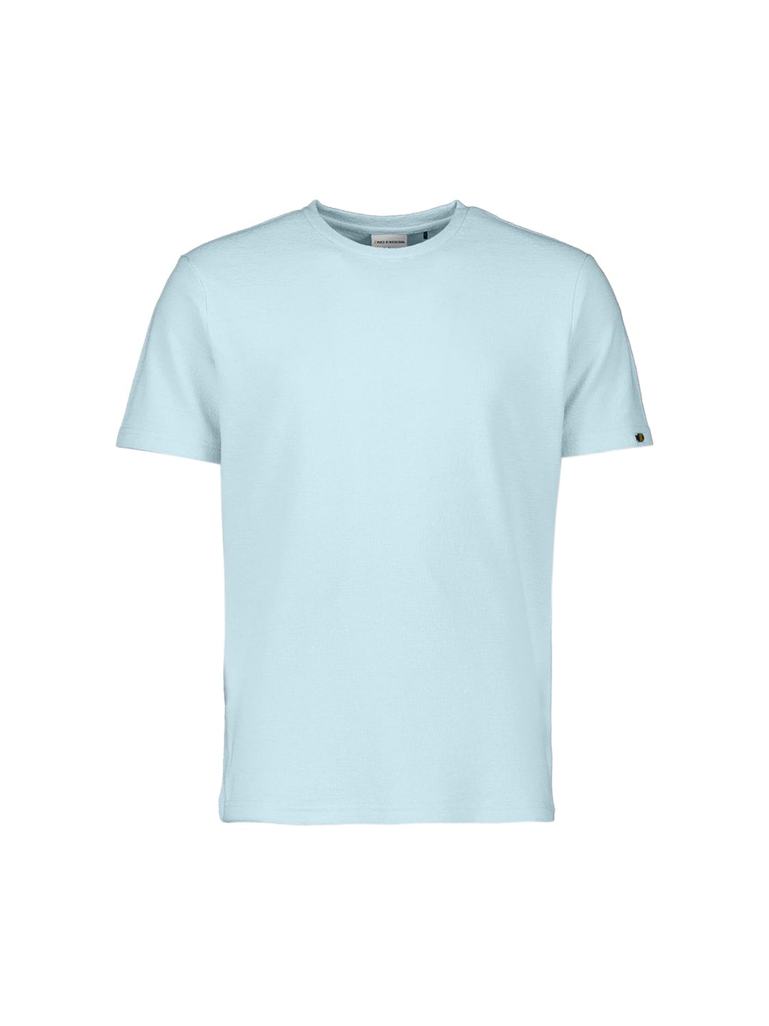No Excess T-Shirt Crewneck Solid Jacquard lichtblauw – heren