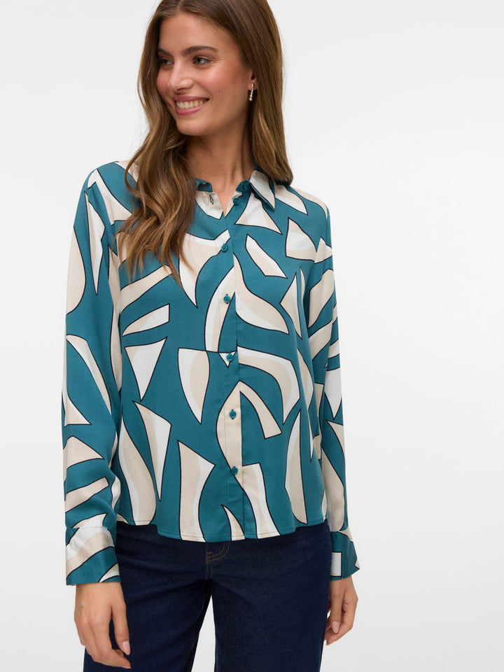 VERO MODA Cindy blouse groen dessin – dames