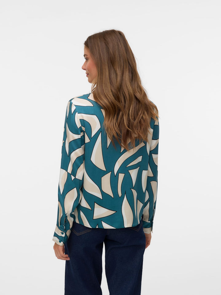 VERO MODA Cindy blouse groen dessin – dames