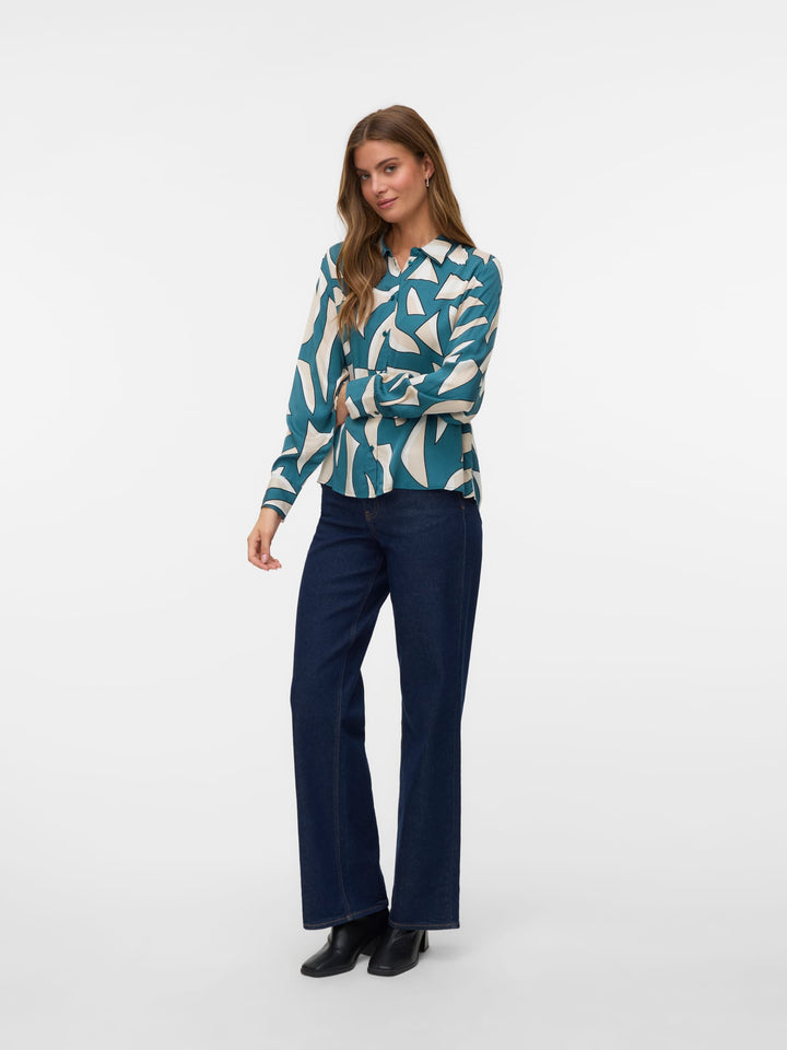 VERO MODA Cindy blouse groen dessin – dames