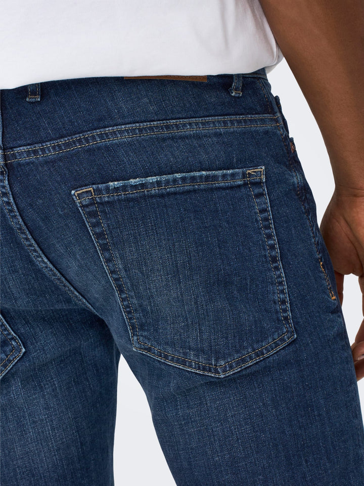 ONLY & SONS Loom jeans slim fit heren – blue denim - L34