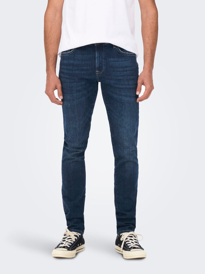 ONLY & SONS Loom jeans slim fit heren – blue denim - L34