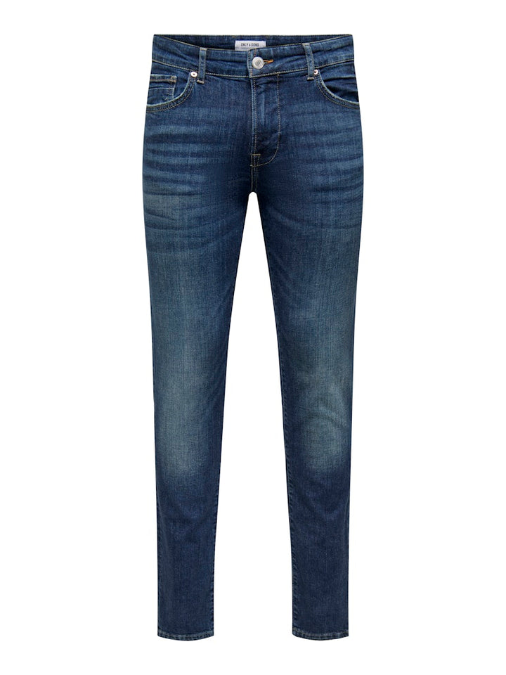 ONLY & SONS Loom jeans slim fit heren – blue denim - L34