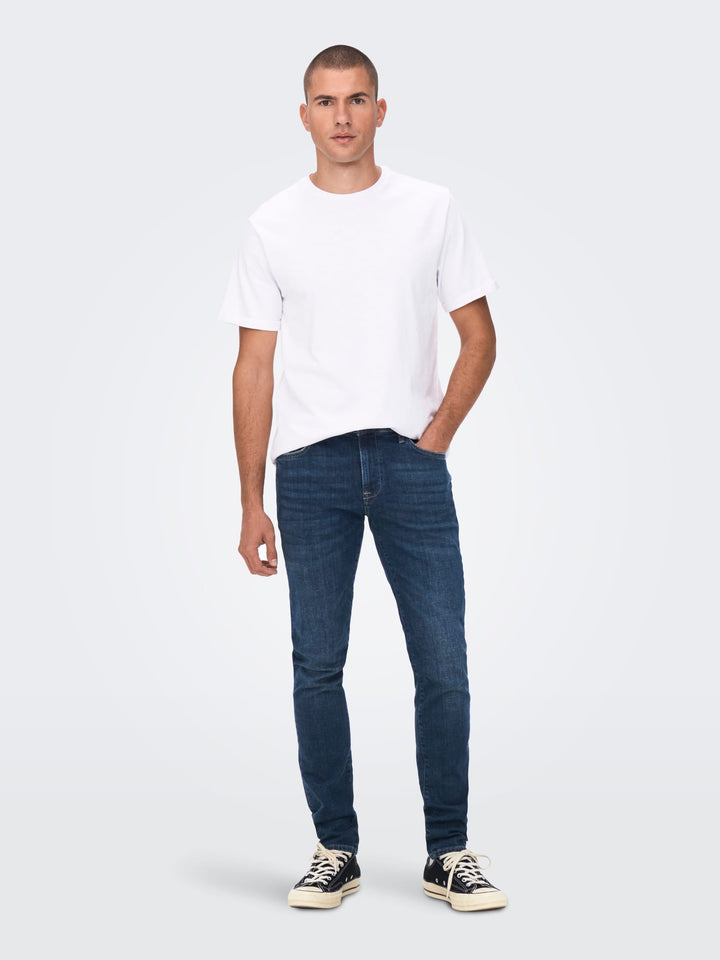ONLY & SONS Loom slim fit jeans – heren - Blue Denim - L32