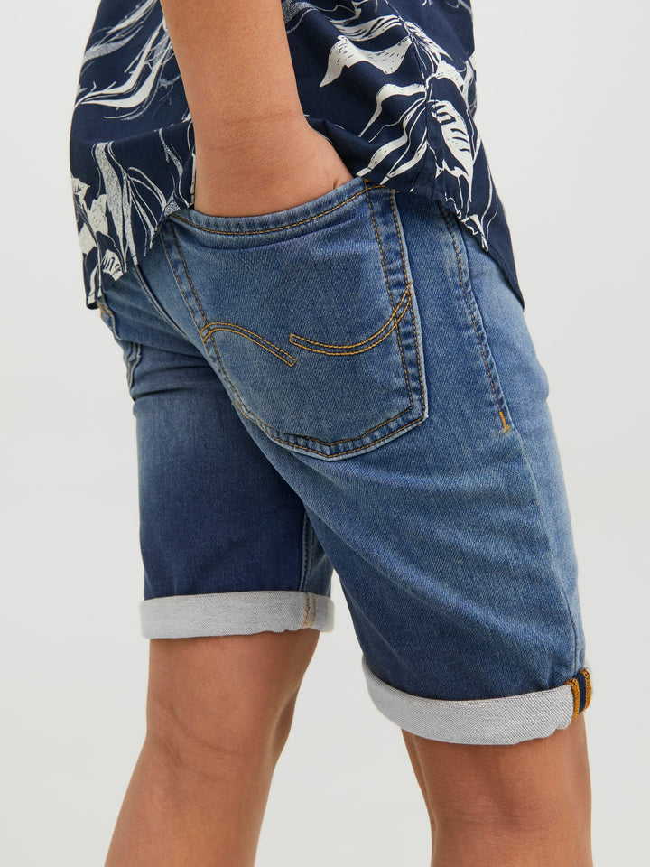 Jack & Jones Kids denim short blauw - jongens - Blue Denim