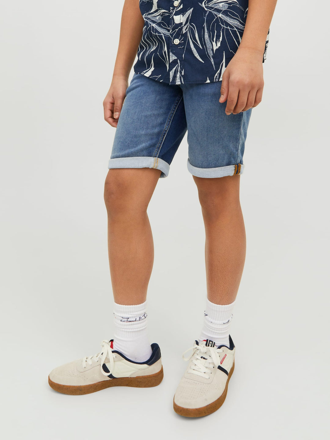 Jack & Jones Kids denim short blauw - jongens - Blue Denim