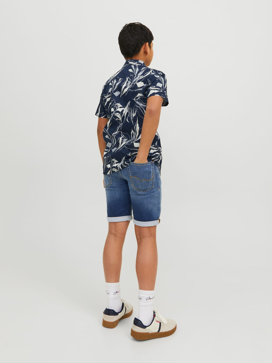 Jack & Jones Kids denim short blauw - jongens - Blue Denim