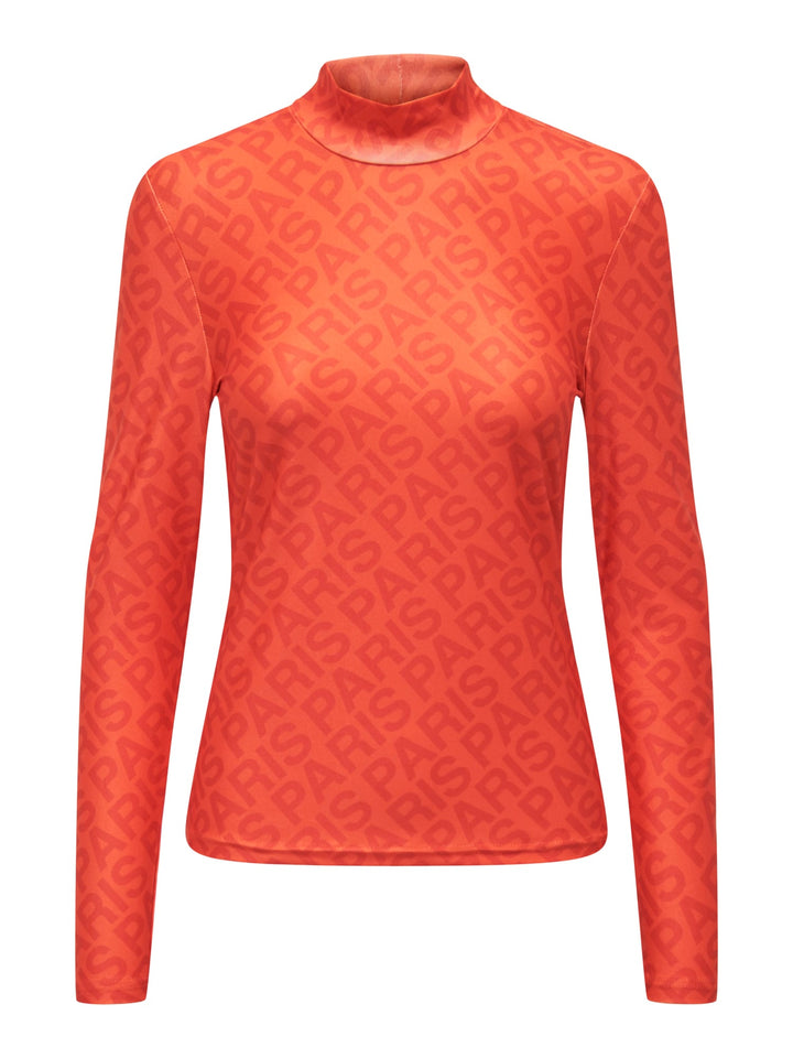 Only ONLLAURA L/S TOP CS JRS oranje – dames top