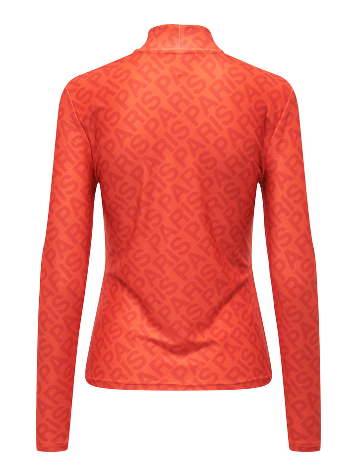 Only ONLLAURA L/S TOP CS JRS oranje – dames top
