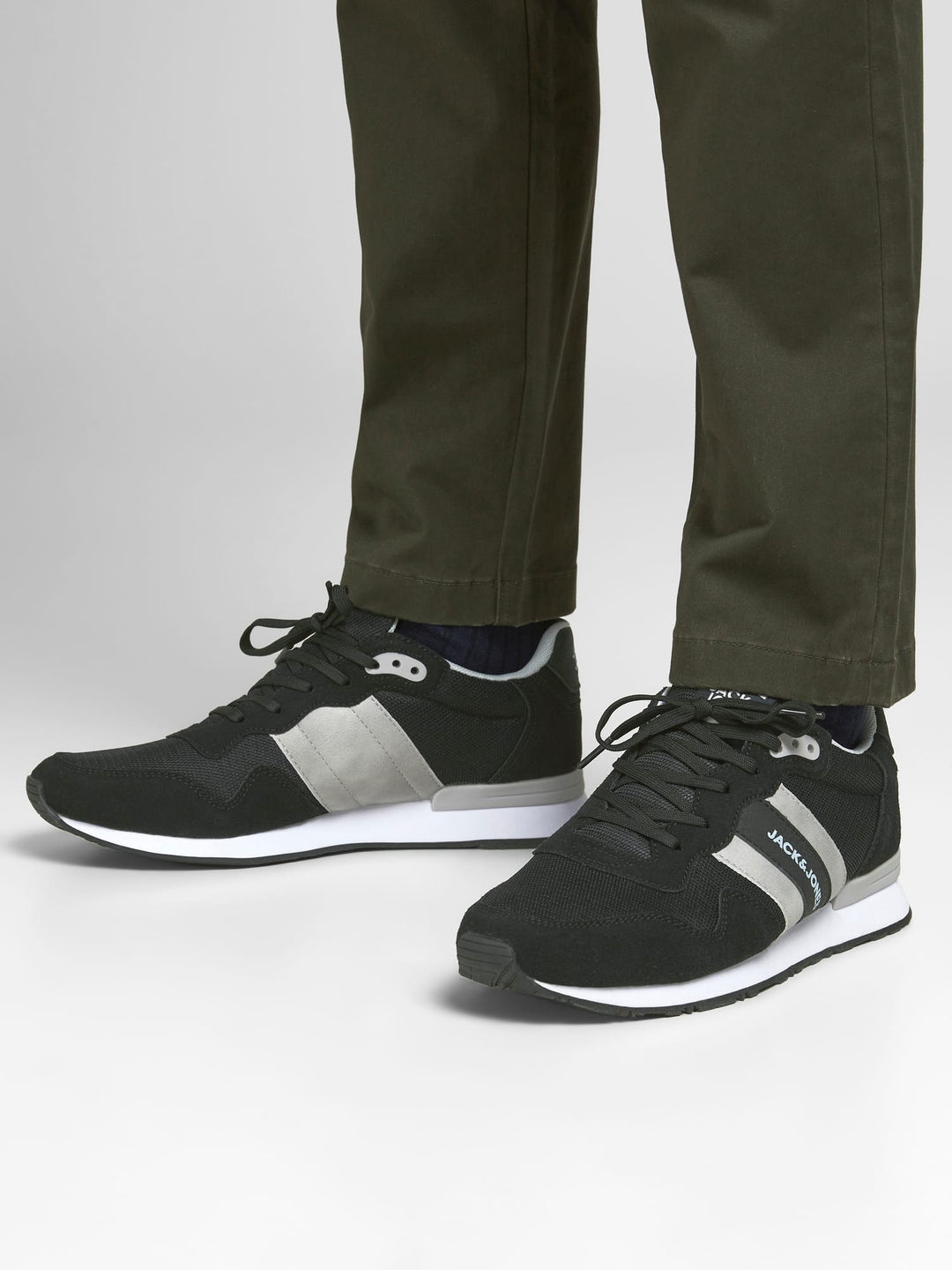 Jack & Jones 12184143 Stellar sneakers – heren - Zwart Dessin