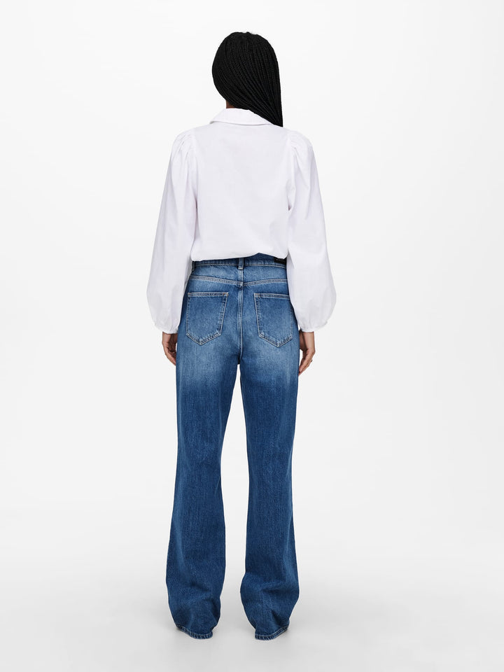 Only wide fit jeans blue denim – dames - L30