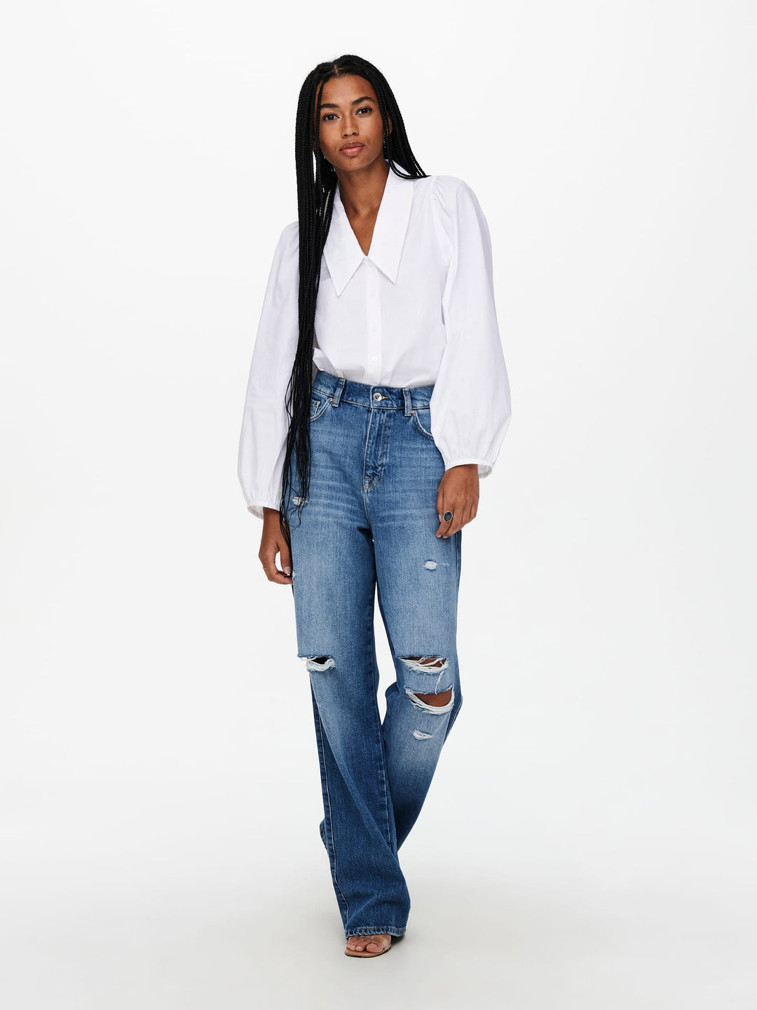 Only wide fit jeans blue denim – dames - L30