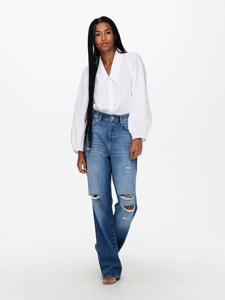 Only wide fit jeans blue denim – dames - L30