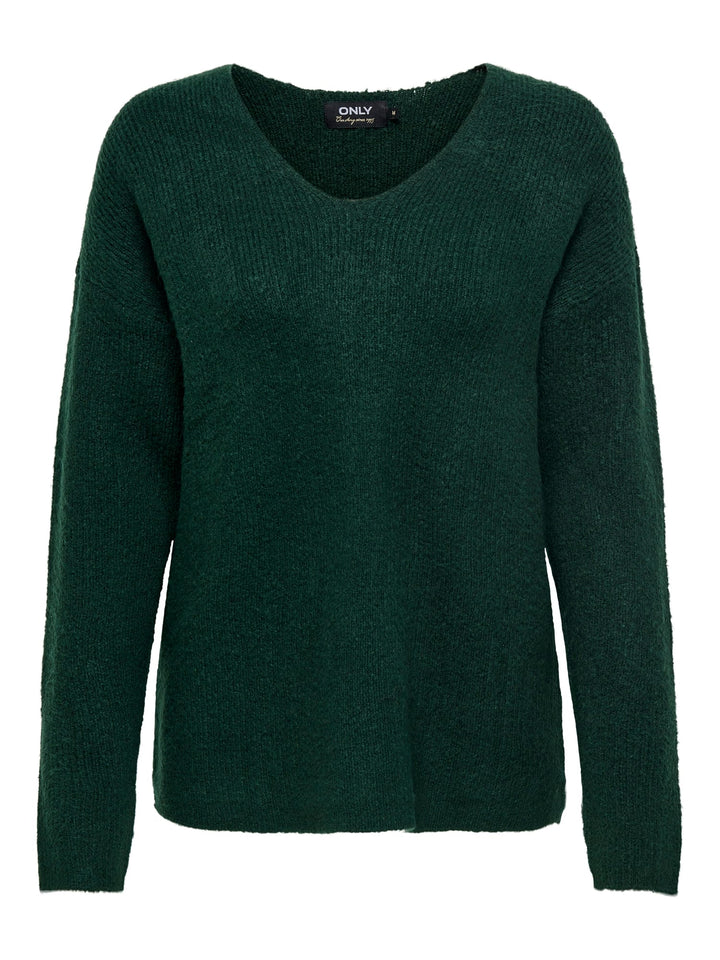 Only 15204588 Camilla trui dames donkergroen
