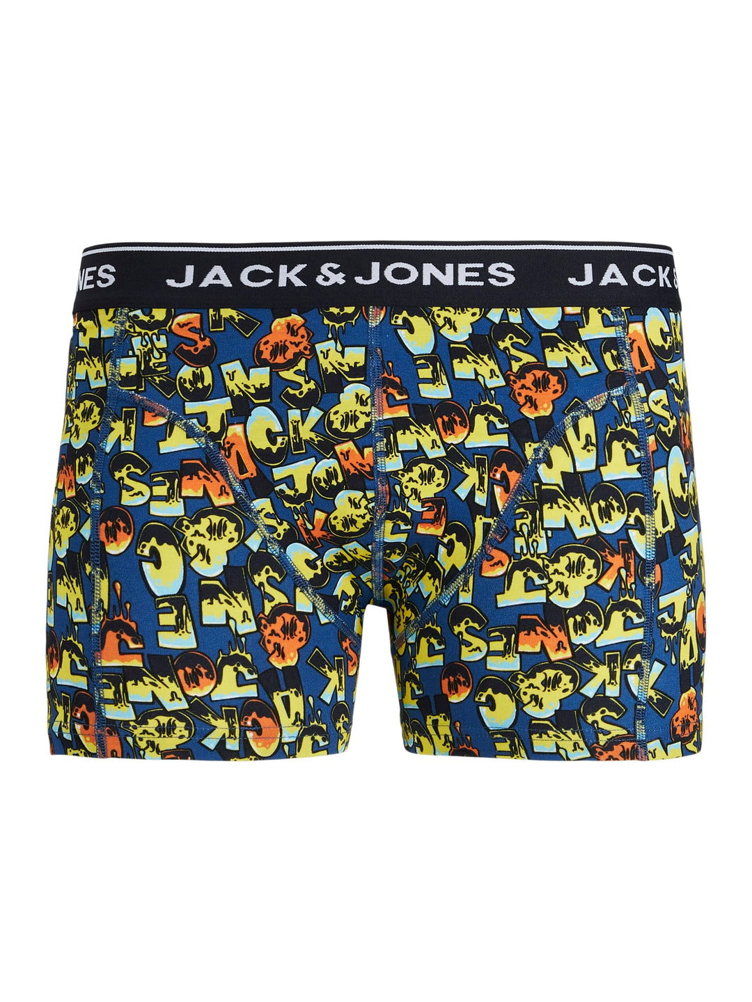 Jack & Jones boxershort heren - JACGRAFFITI LOGO TRUNK - Blauw Dessin