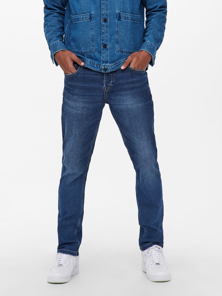 ONLY & SONS LOOM slim fit jeans blauw – heren - Blue Denim - L32