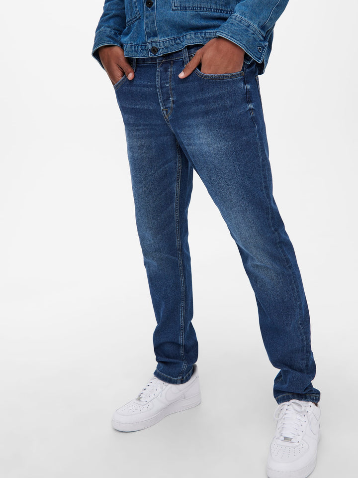 ONLY & SONS LOOM slim fit jeans blauw – heren - Blue Denim - L32