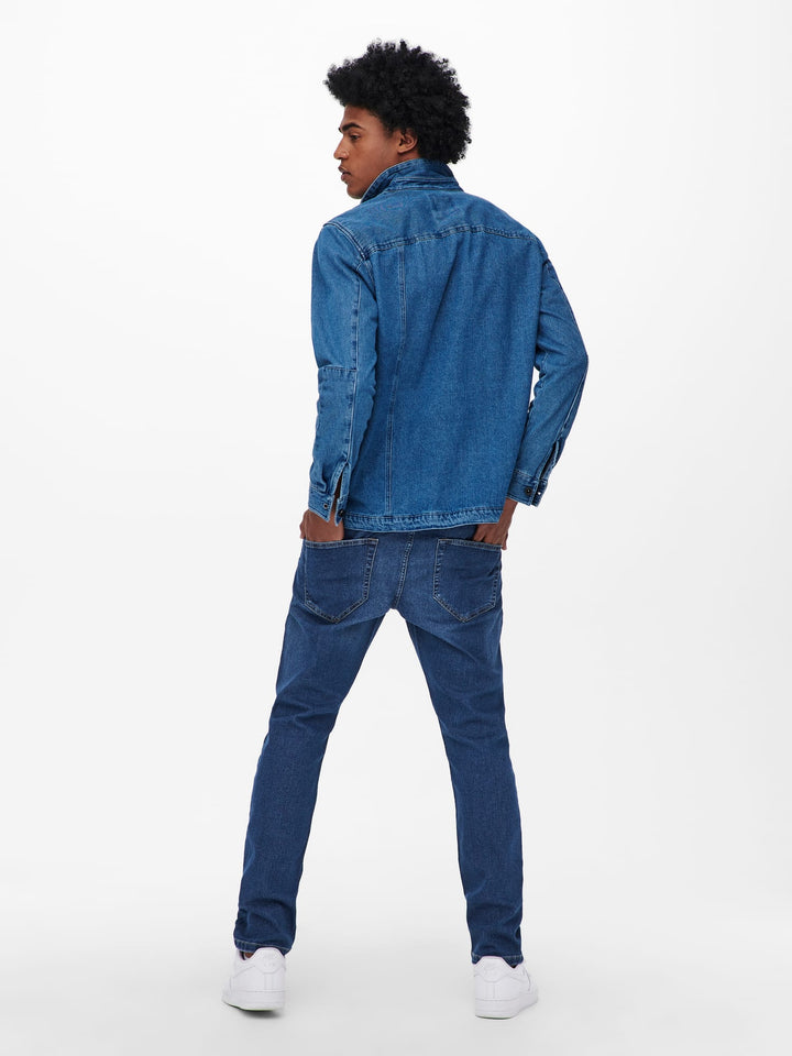 ONLY & SONS LOOM slim fit jeans blauw – heren - Blue Denim - L32