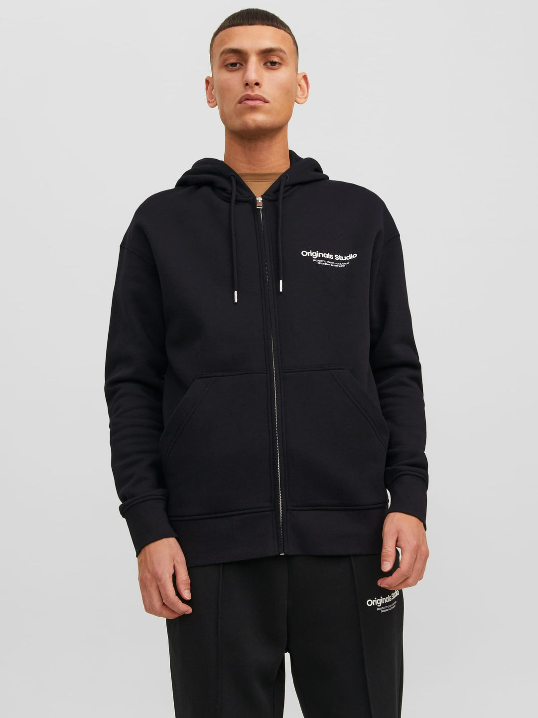 Jack &amp; Jones 12241691 vesterbro vest sweat zwart – heren