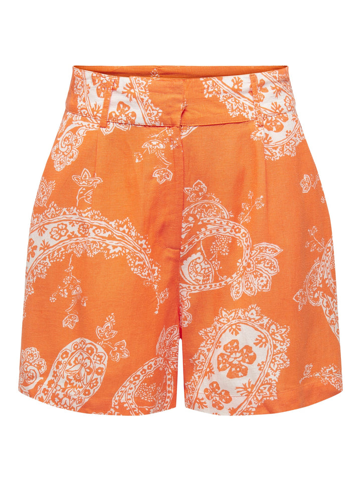 Only 15289371 Bella – nette shorts dames - Oranje Dessin