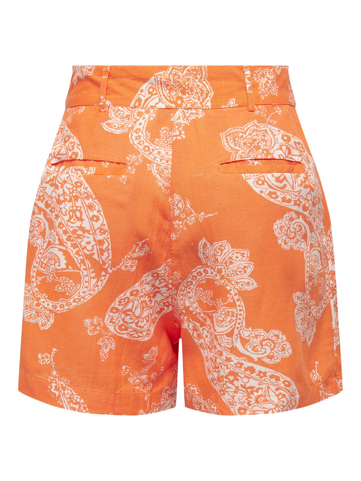 Only 15289371 Bella – nette shorts dames - Oranje Dessin